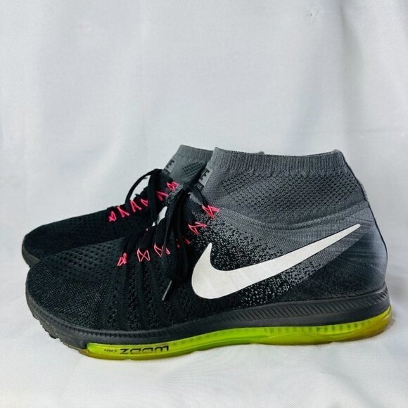 Nike Mens Zoom All Out Black Gray Flyknit Athletic Running Shoes Size US 11 - Picture 2 of 11